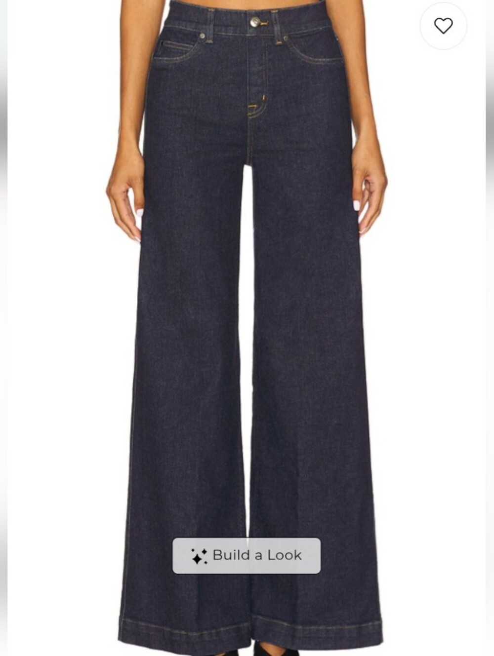 Spanx Wide Leg Denim Jean Women’s Large Charcoal Dark Wash Pull On Stretch